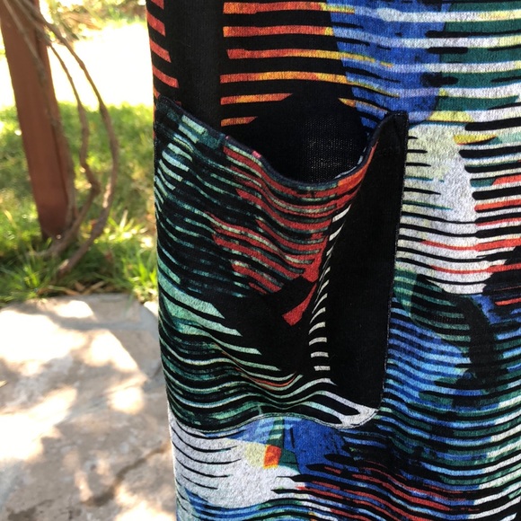 🌺 VIRTUELLE; Beautiful Exotic Watercolor Design Tunic-Style Dress Fits Sz. S/M! - Picture 7 of 14